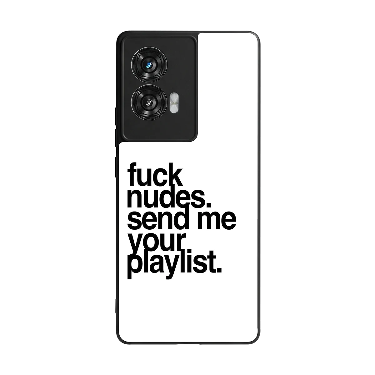 Playlist back phone cover | glass case for motorola edge 50 fusion