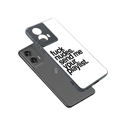 Playlist sleek motorola edge 50 fusion cover with tempered glass back and TPU edges