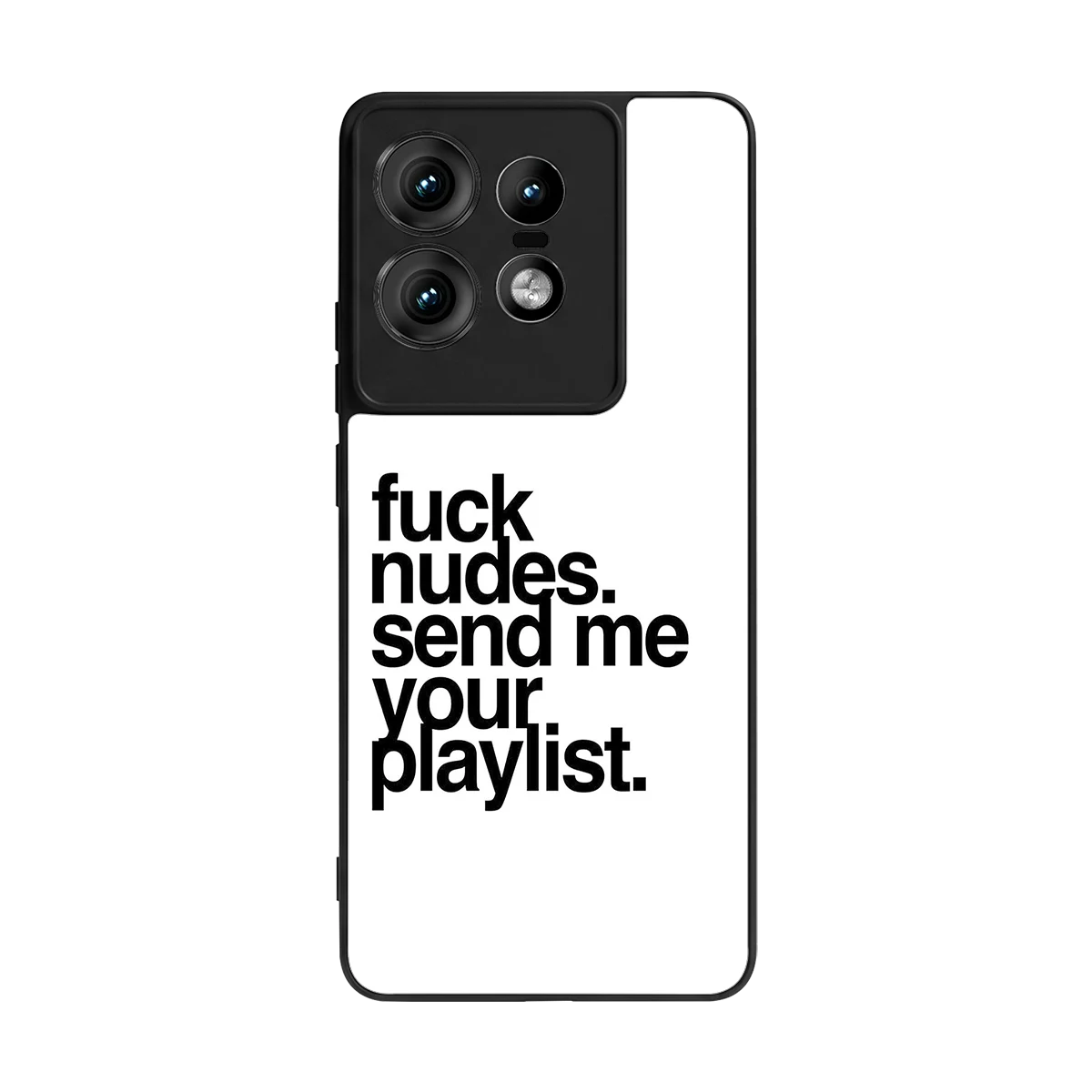 Playlist back phone cover | glass case for motorola edge 50 pro