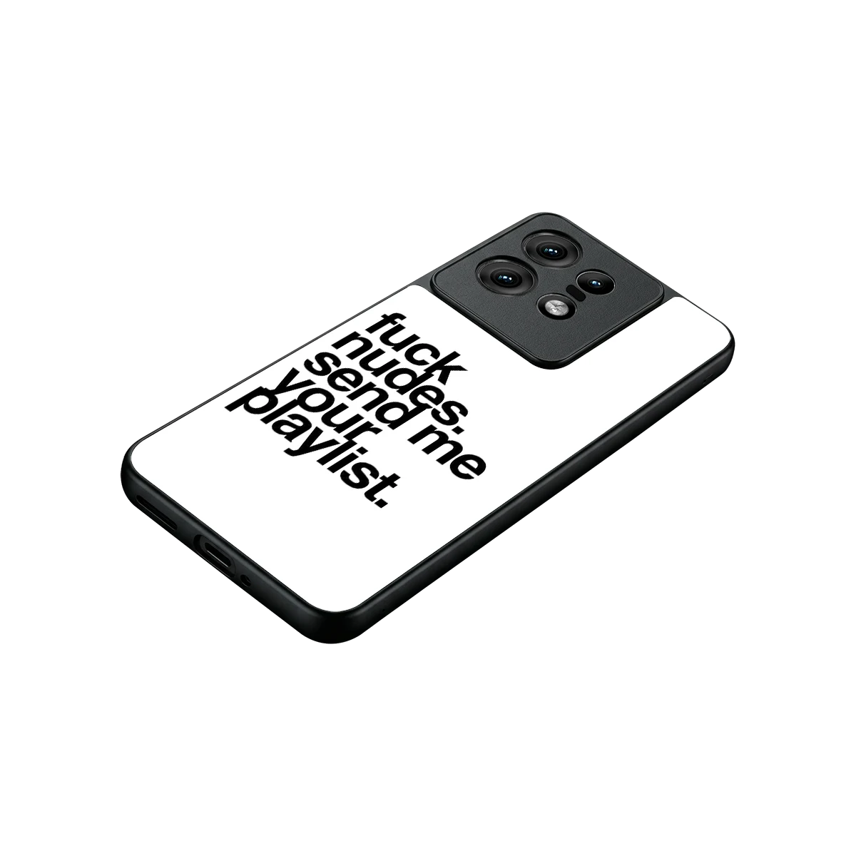 Playlist stylish phone case for motorola edge 50 pro | glossy glass and slim fit