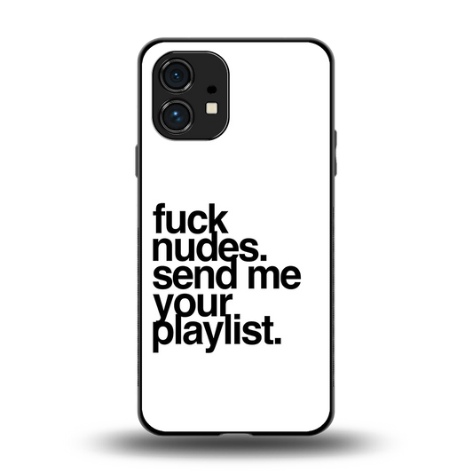 Playlist back phone cover | glass case for nothing phone 1