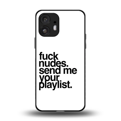 Playlist back phone cover | glass case for nothing phone 2