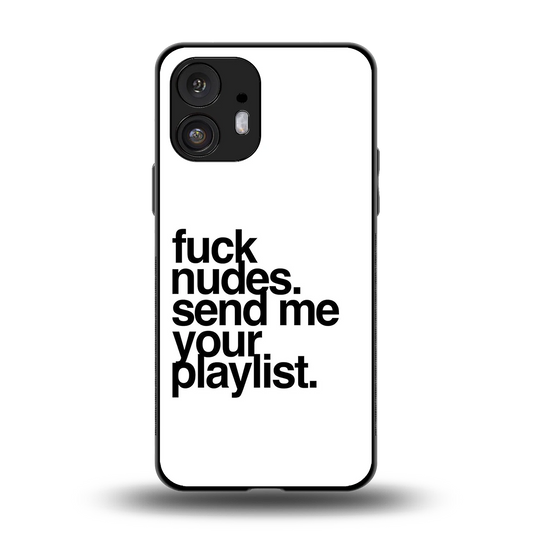 Playlist back phone cover | glass case for nothing phone 2