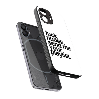 Playlist sleek nothing phone 2 cover with tempered glass back and TPU edges