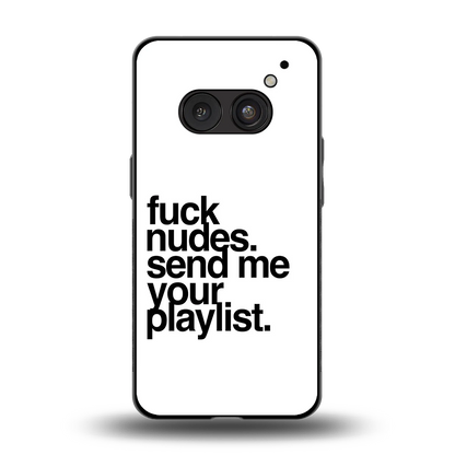 Playlist back phone cover | glass case for nothing phone 2a plus