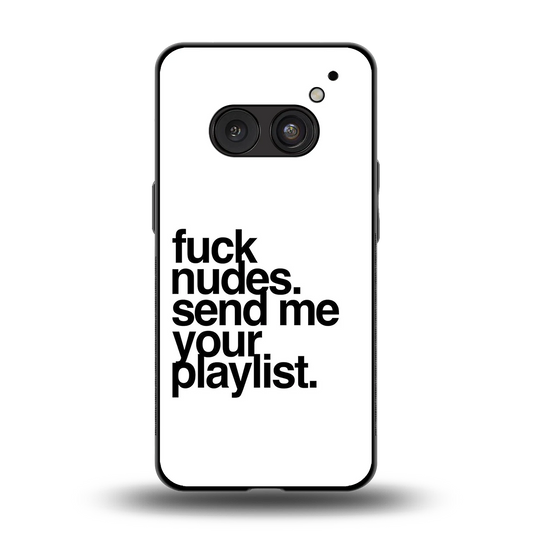 Playlist back phone cover | glass case for nothing phone 2a plus