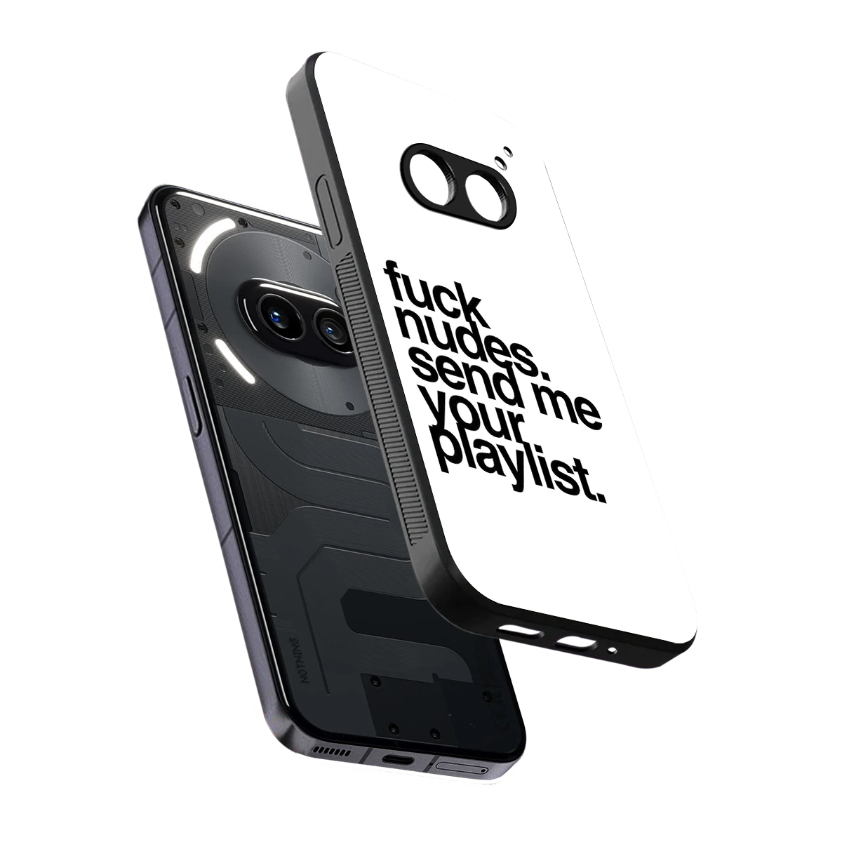 Playlist sleek nothing phone 2a cover with tempered glass back and TPU edges