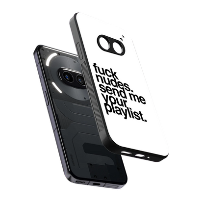 Playlist sleek nothing phone 2a cover with tempered glass back and TPU edges