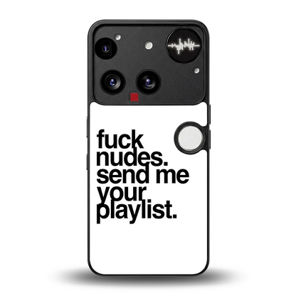 Playlist back phone cover | glass case for nothing phone 3