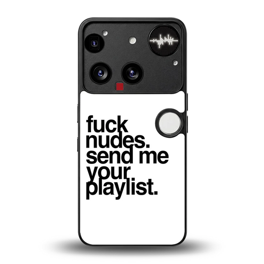 Playlist back phone cover | glass case for nothing phone 3