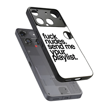 Playlist sleek nothing phone 3 cover with tempered glass back and TPU edges