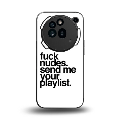 Playlist back phone cover | glass case for nothing phone 3a pro