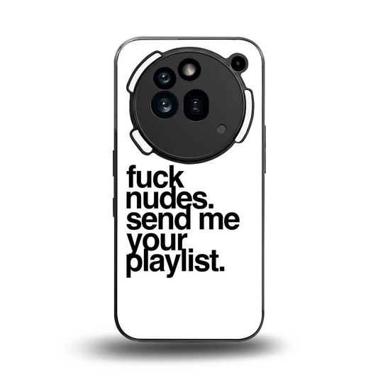 Playlist back phone cover | glass case for nothing phone 3a pro