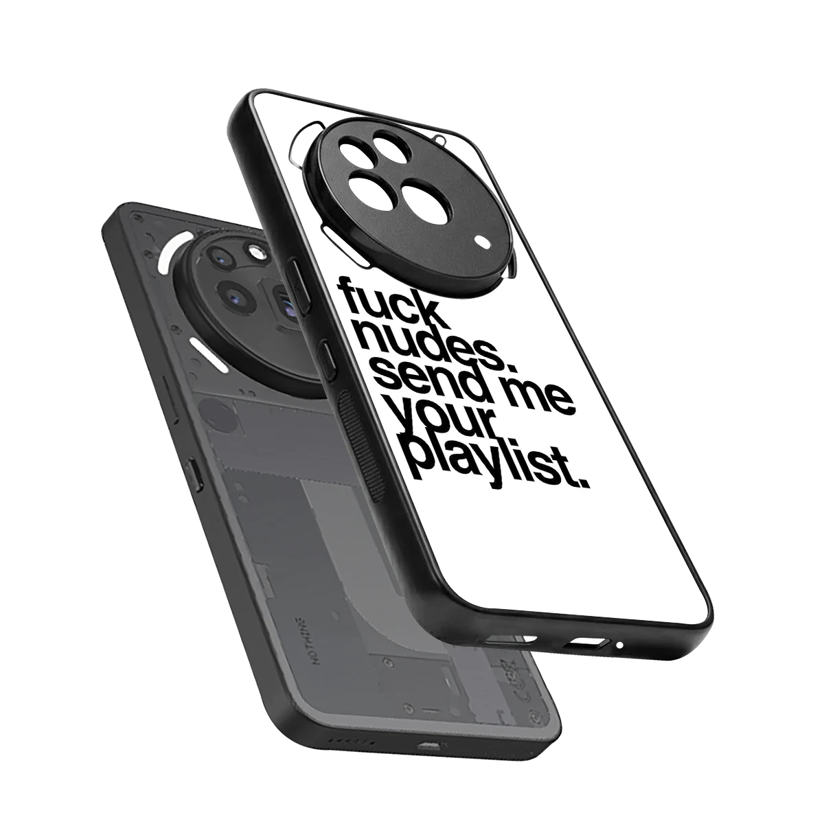 Playlist sleek nothing phone 3a pro cover with tempered glass back and TPU edges
