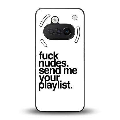 Playlist back phone cover | glass case for nothing phone 3a