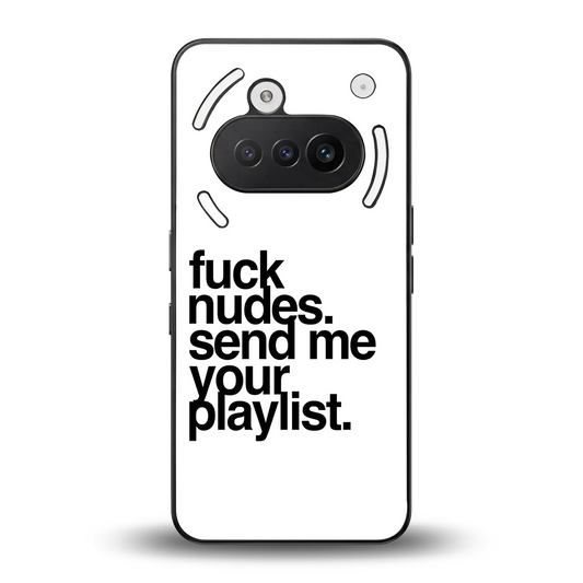 Playlist back phone cover | glass case for nothing phone 3a