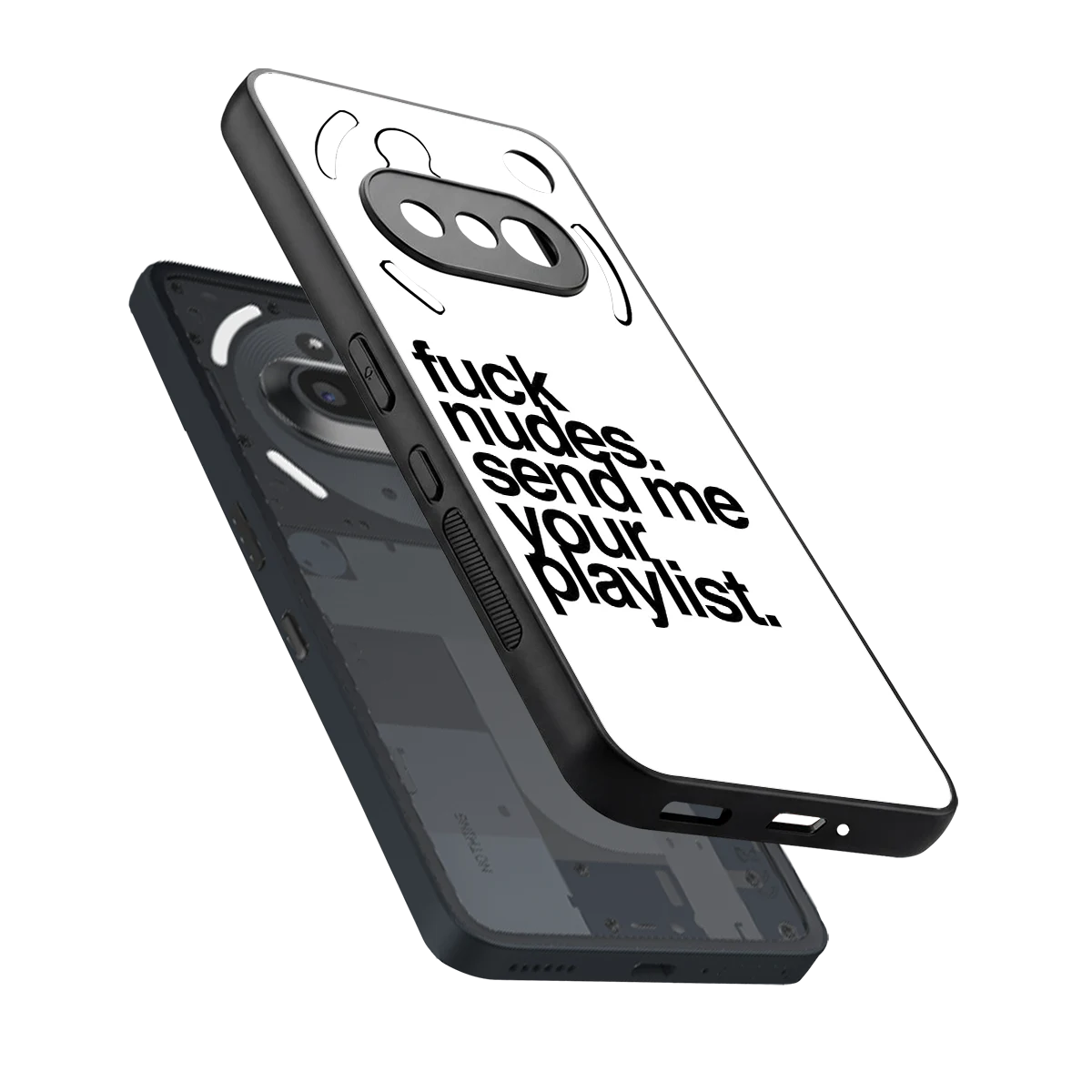 Playlist sleek nothing phone 3a cover with tempered glass back and TPU edges
