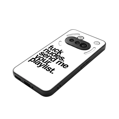 Playlist stylish phone case for nothing phone 3a | glossy glass and slim fit