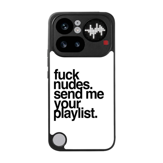 Playlist back phone cover | glass case for nothing phone 4a pro