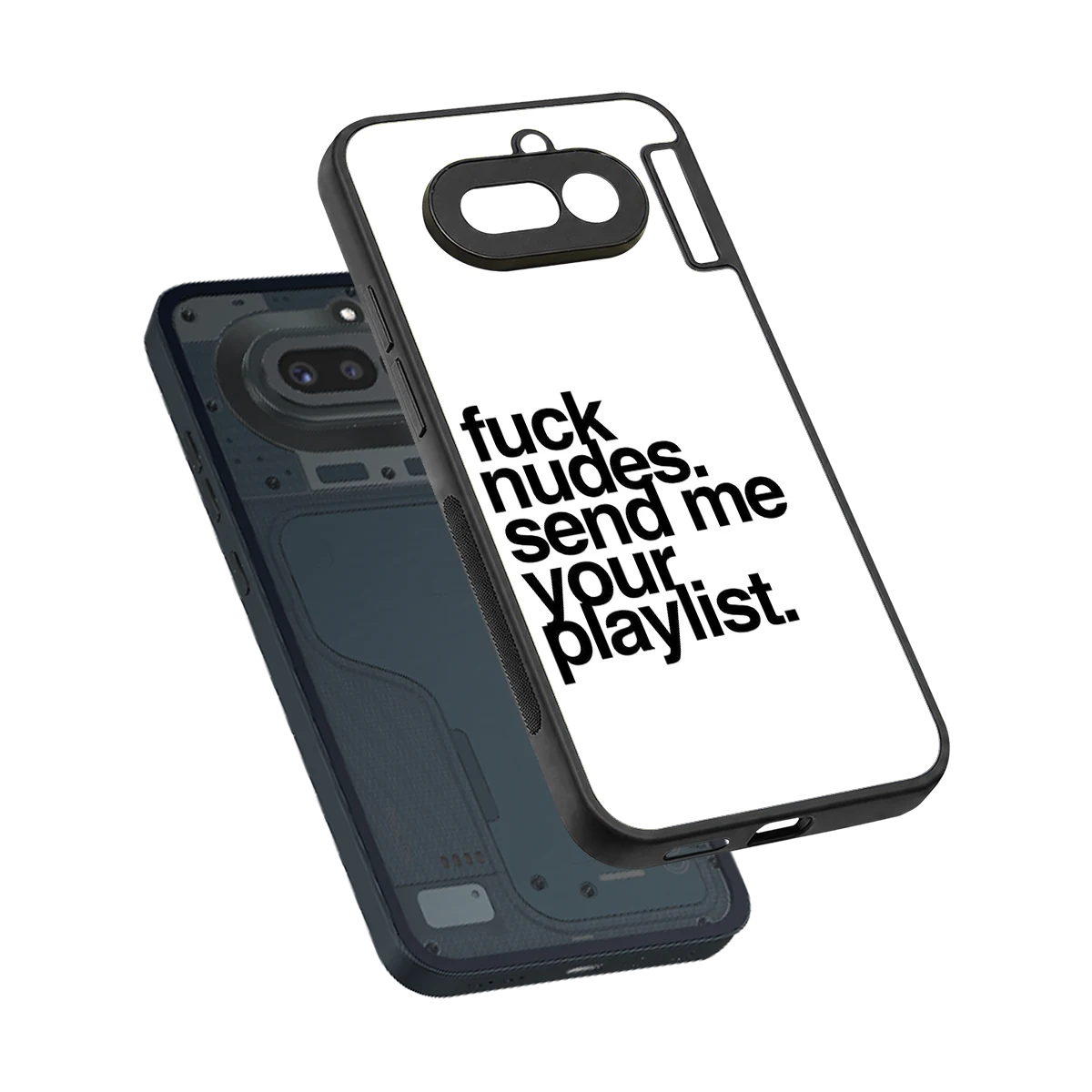 Playlist sleek nothing phone 4a cover with tempered glass back and TPU edges