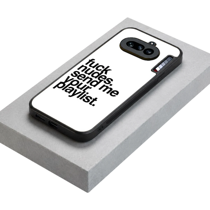 Playlist stylish phone case for nothing phone 4a | glossy glass and slim fit