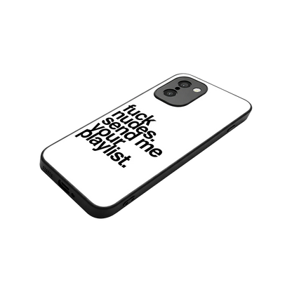 Playlist stylish phone case for oneplus 15r | glossy glass and slim fit