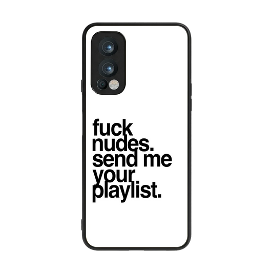 Playlist back phone cover | glass case for oneplus nord 2
