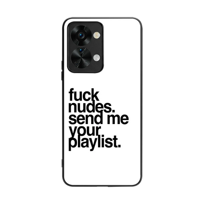 Playlist back phone cover | glass case for oneplus nord 2t