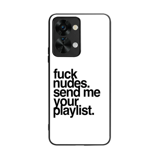Playlist back phone cover | glass case for oneplus nord 2t