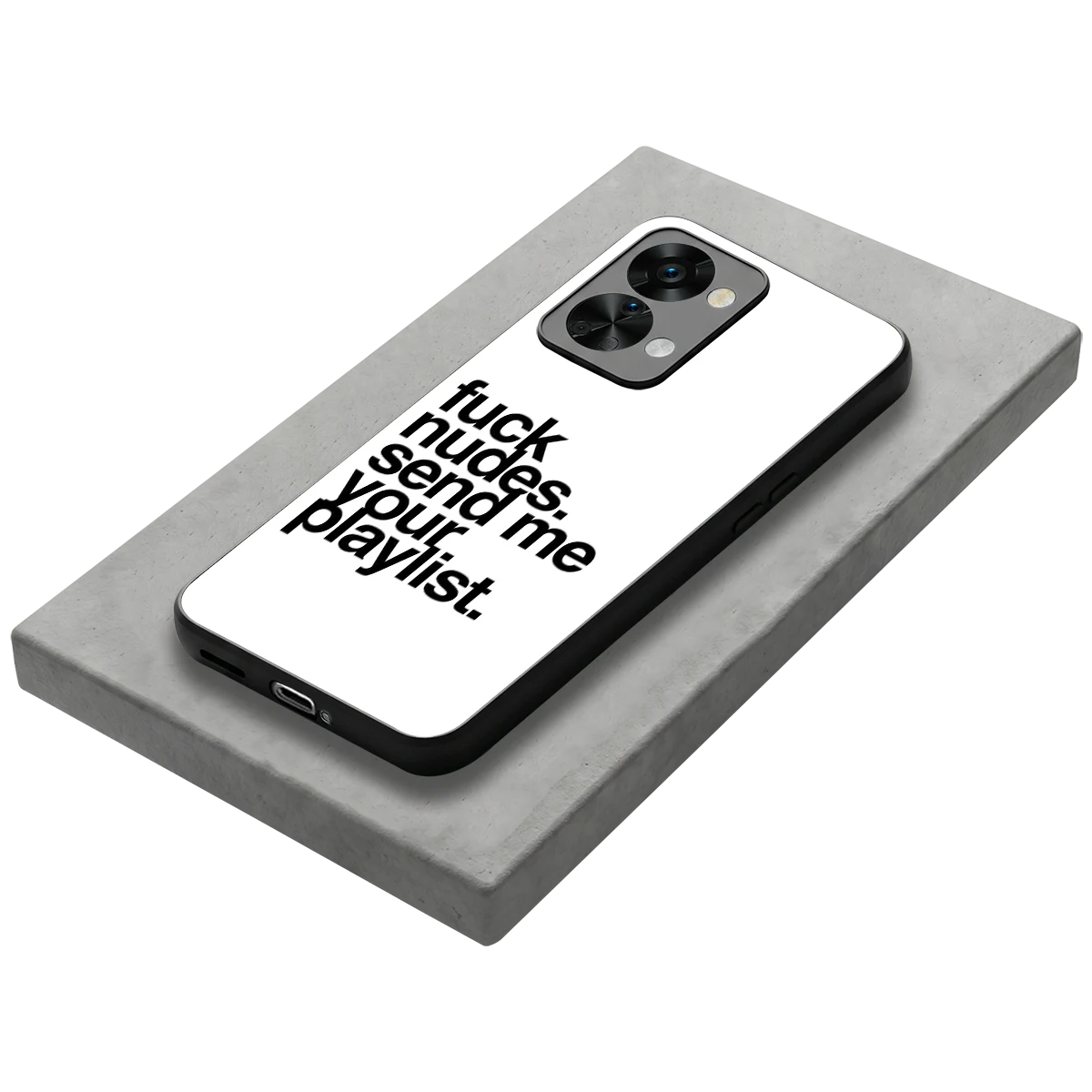 Playlist stylish phone case for oneplus nord 2t | glossy glass and slim fit