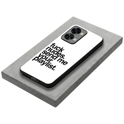 Playlist stylish phone case for oneplus nord 2t | glossy glass and slim fit