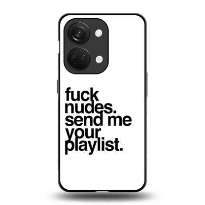 Playlist back phone cover | glass case for oneplus nord 3