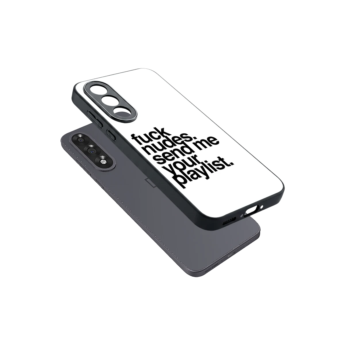 Playlist sleek oneplus nord 5 cover with tempered glass back and TPU edges
