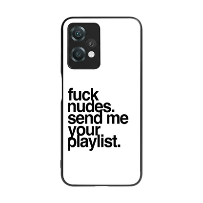 Playlist back phone cover | glass case for oneplus nord ce 2 lite