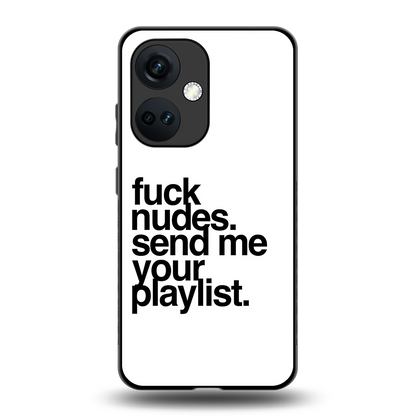 Playlist back phone cover | glass case for oneplus nord ce 3