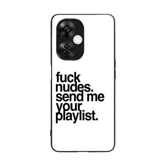 Playlist back phone cover | glass case for oneplus nord ce 3 lite