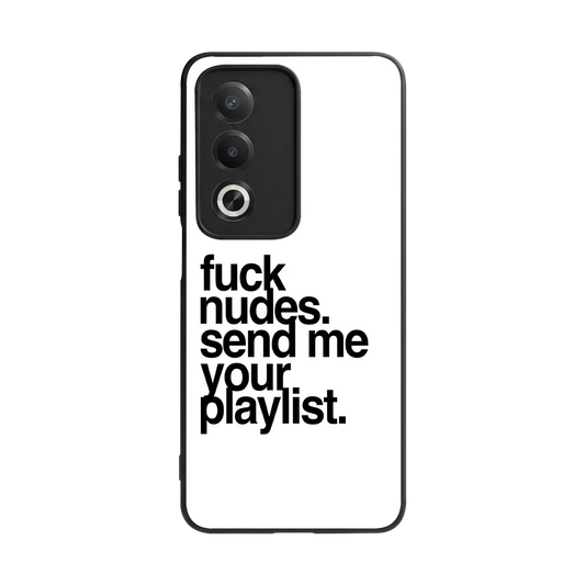Playlist back phone cover | glass case for oppo a3 pro