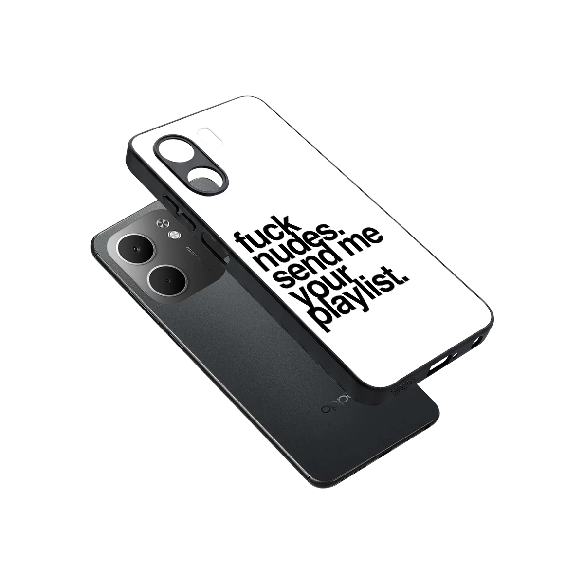 Playlist sleek oppo a5x 5g cover with tempered glass back and TPU edges