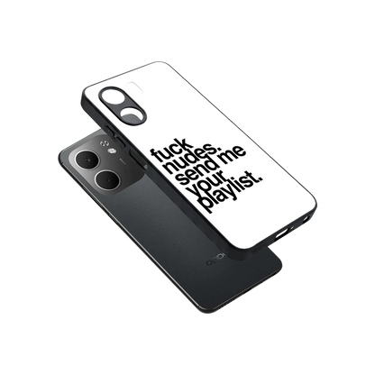 Playlist sleek oppo a5x 5g cover with tempered glass back and TPU edges