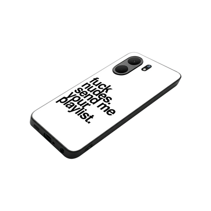 Playlist stylish phone case for oppo a5x 5g | glossy glass and slim fit