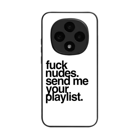 Playlist back phone cover | glass case for oppo f31 pro 5g
