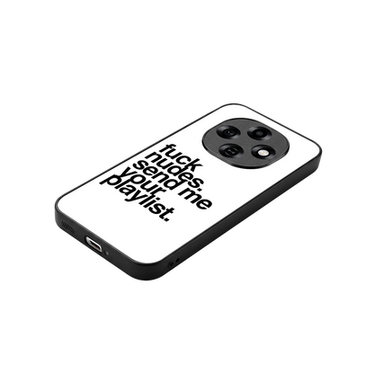 Playlist stylish phone case for oppo f31 pro 5g | glossy glass and slim fit