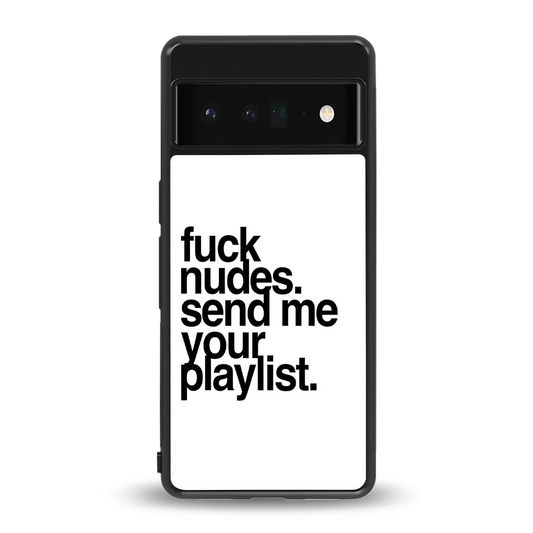 Playlist back phone cover | glass case for google pixel 6 pro