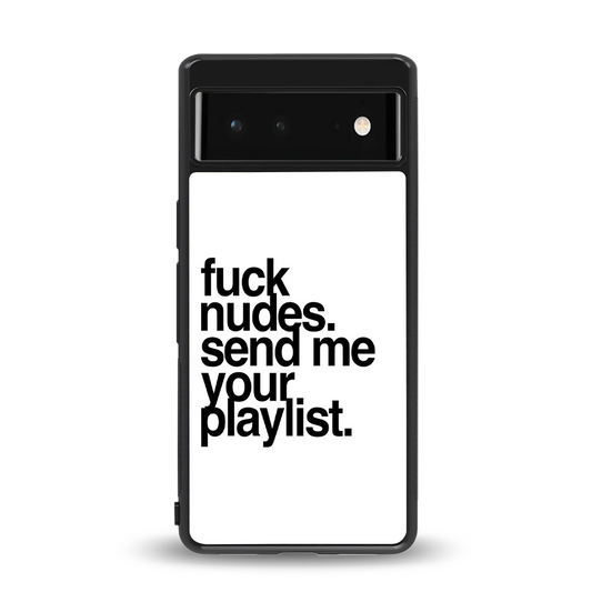Playlist back phone cover | glass case for google pixel 6