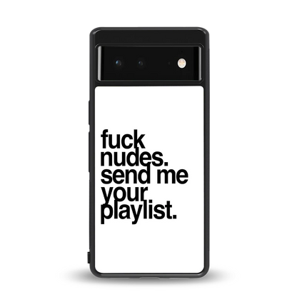 Playlist back phone cover | glass case for google pixel 6a