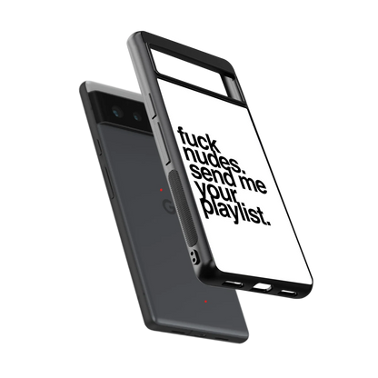 Playlist sleek google pixel 6a cover with tempered glass back and TPU edges