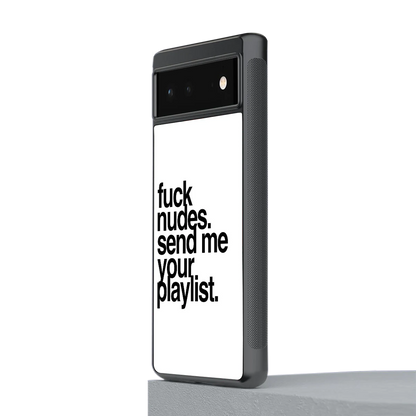 Playlist stylish phone case for google pixel 6a | glossy glass and slim fit