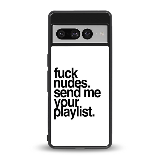 Playlist back phone cover | glass case for google pixel 7 pro