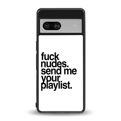 Playlist back phone cover | glass case for google pixel 7a