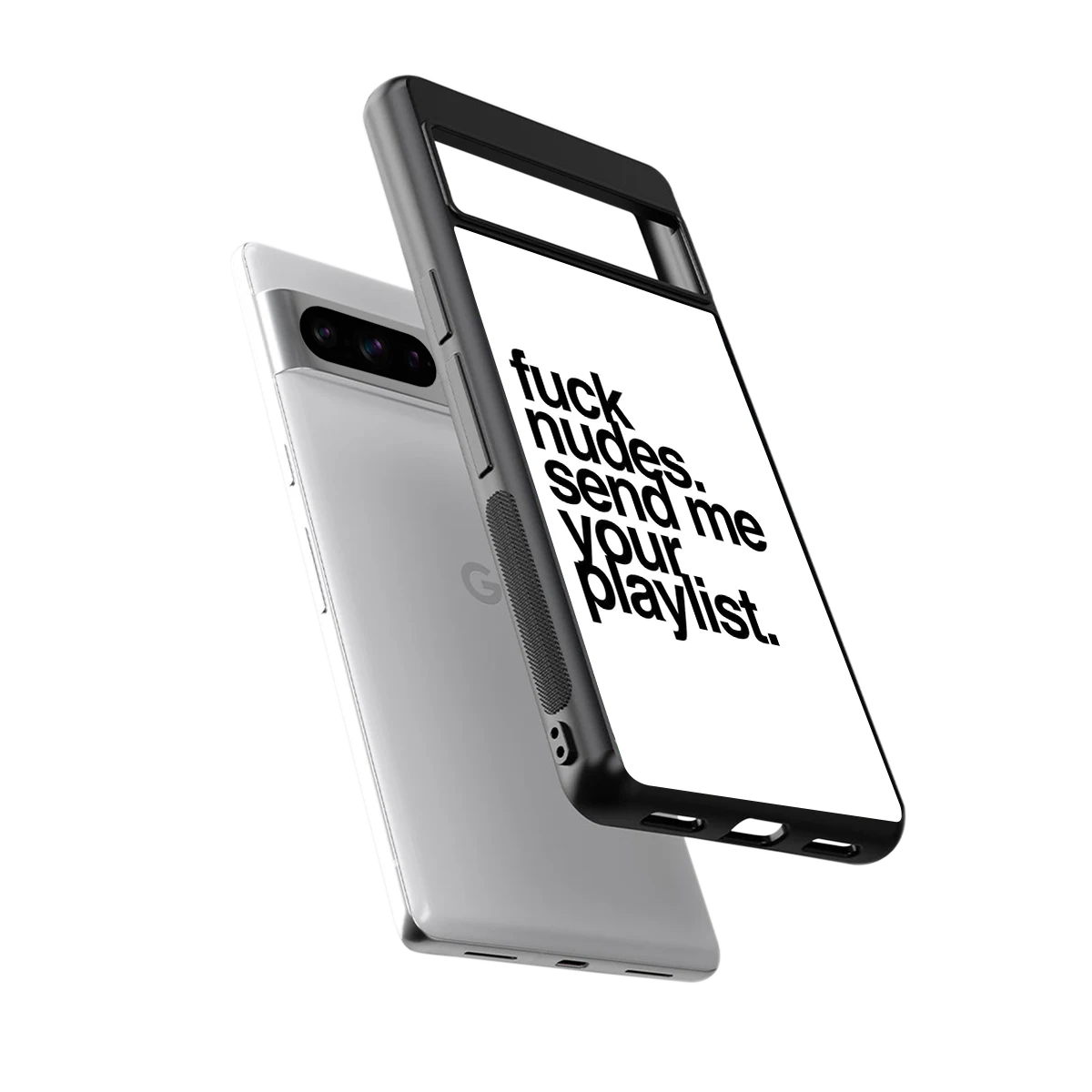 Playlist sleek google pixel 8 pro cover with tempered glass back and TPU edges